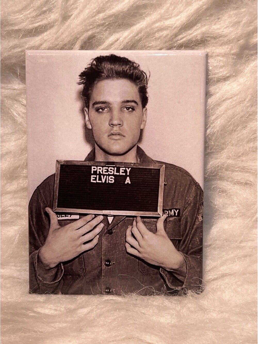 Elvis Presley ARMY Mug Shot Magnet